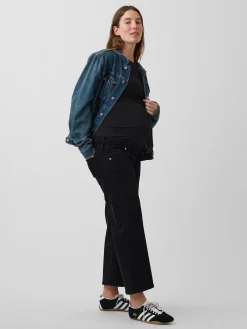 Maternity Full Panel Stride Wide-Leg Jeans