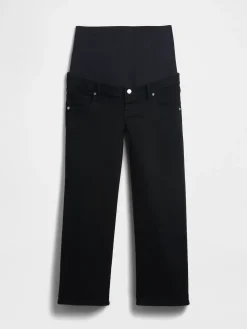 Maternity Full Panel Stride Wide-Leg Jeans