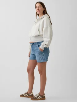 Maternity Full Panel UltraSoft Denim Easy Shorts