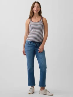 Maternity Full-Panel Straight Jeans