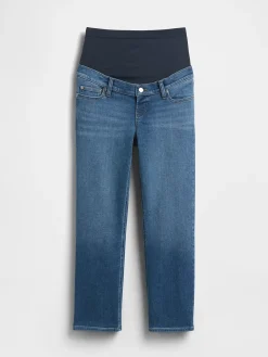 Maternity Full-Panel Straight Jeans