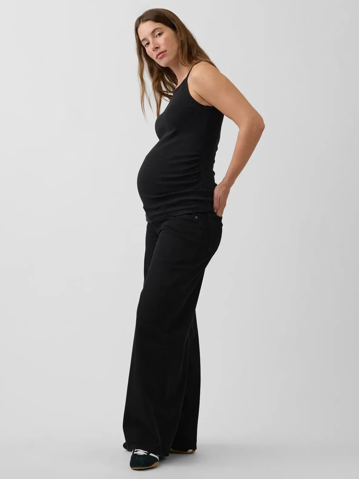 Maternity Modern Apron-Neck Tank Top