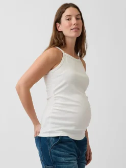 Maternity Modern Apron-Neck Tank Top