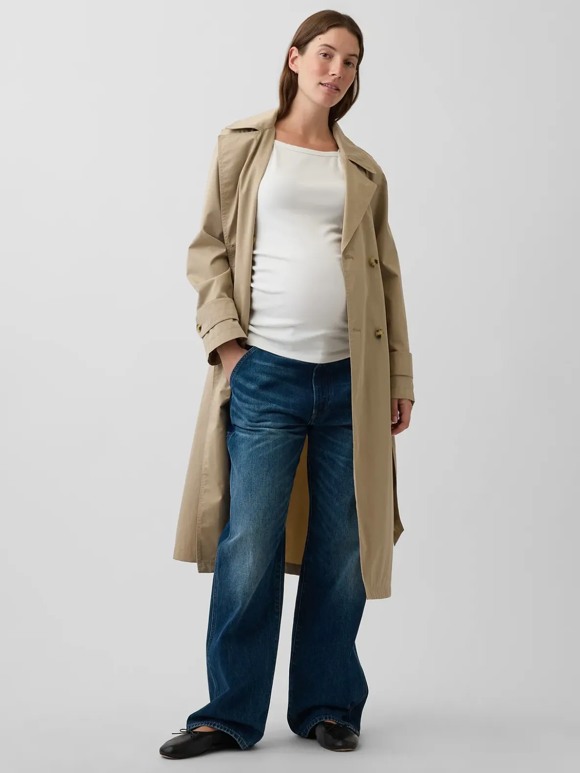 Maternity Modern Apron-Neck Tank Top