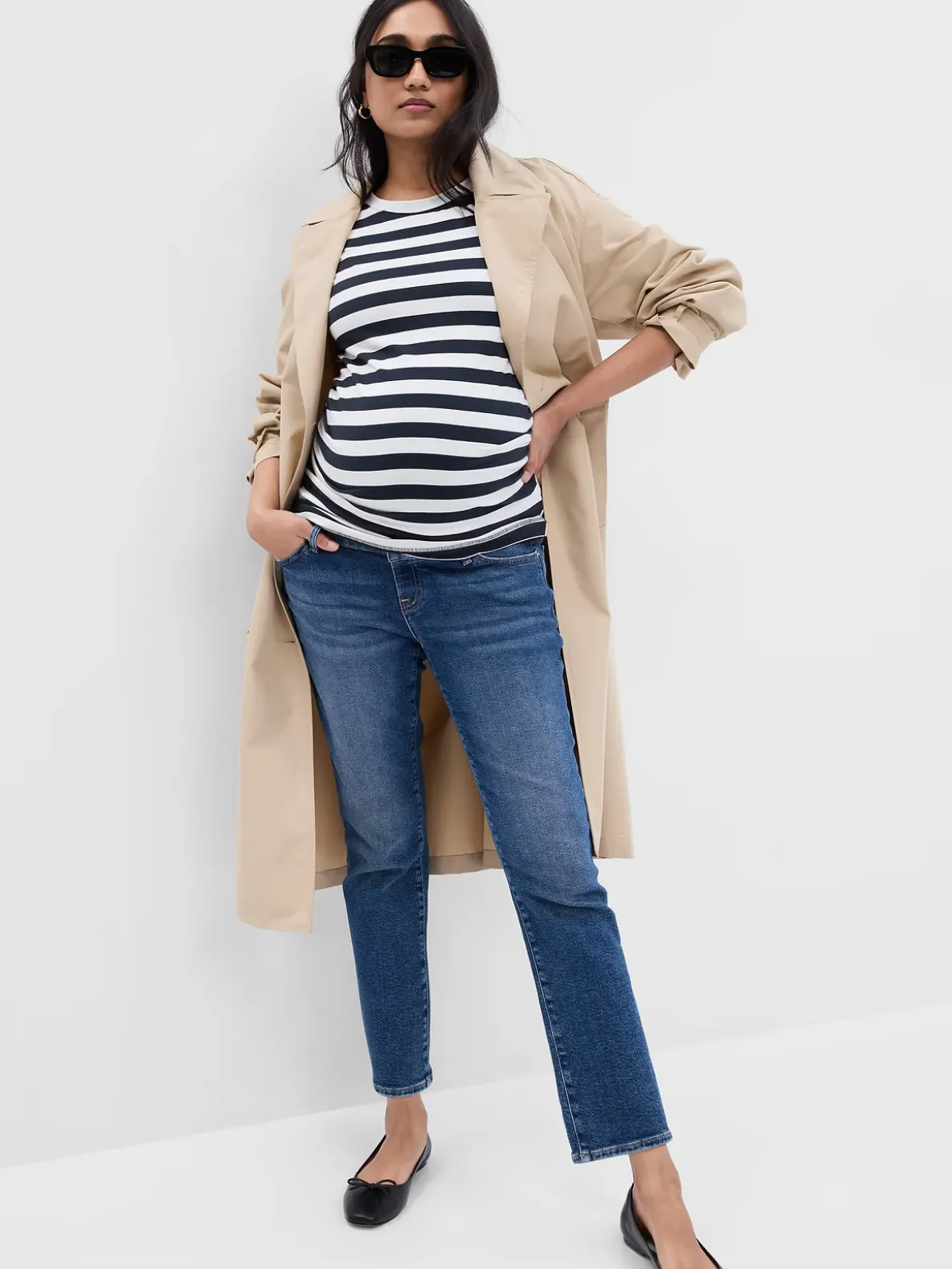 Maternity True Waistband Full Panel Vintage Slim Jeans