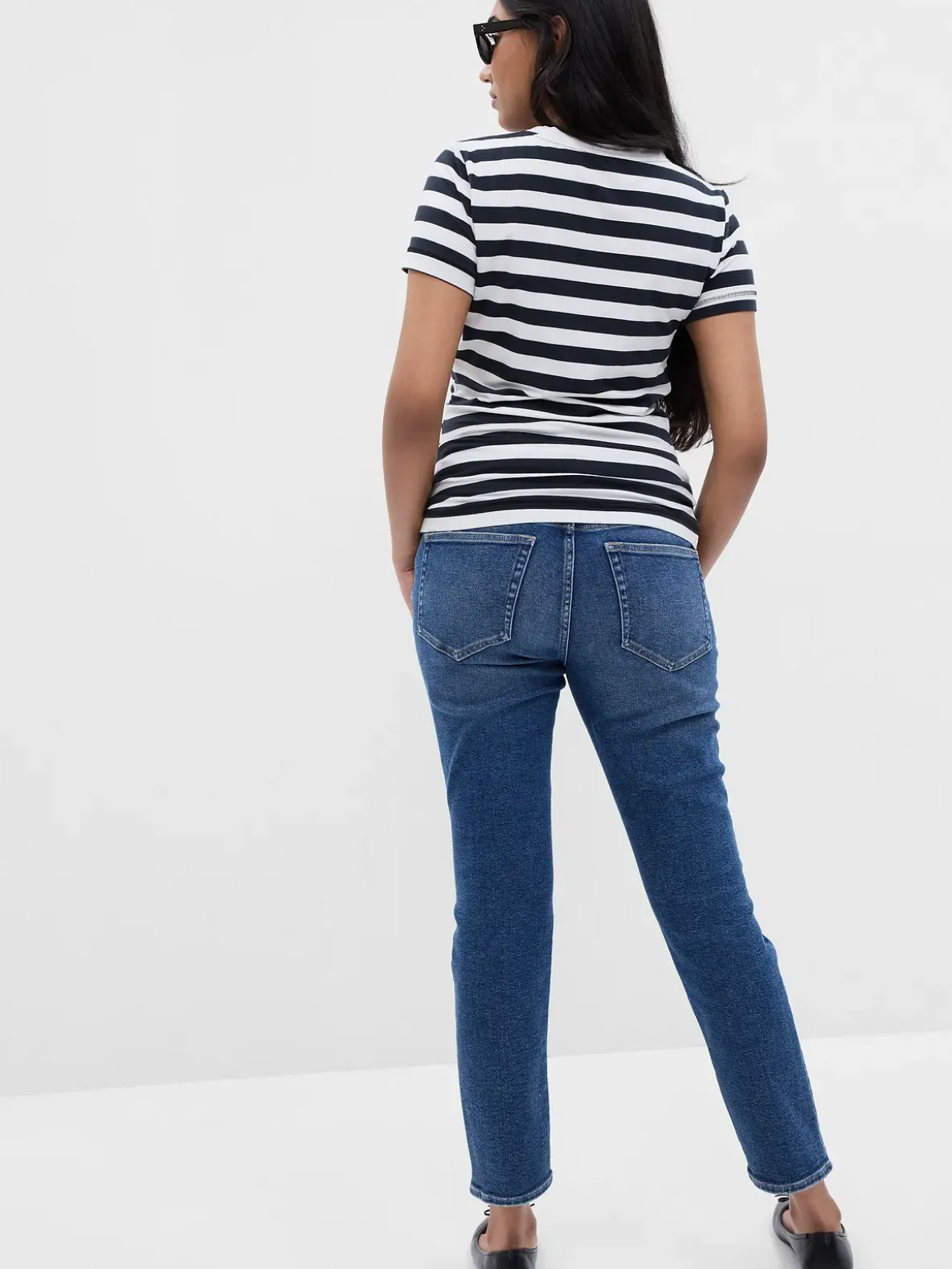 Maternity True Waistband Full Panel Vintage Slim Jeans