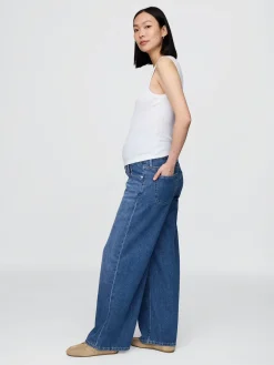 Maternity UltraSoft Full Panel Baggy Jeans