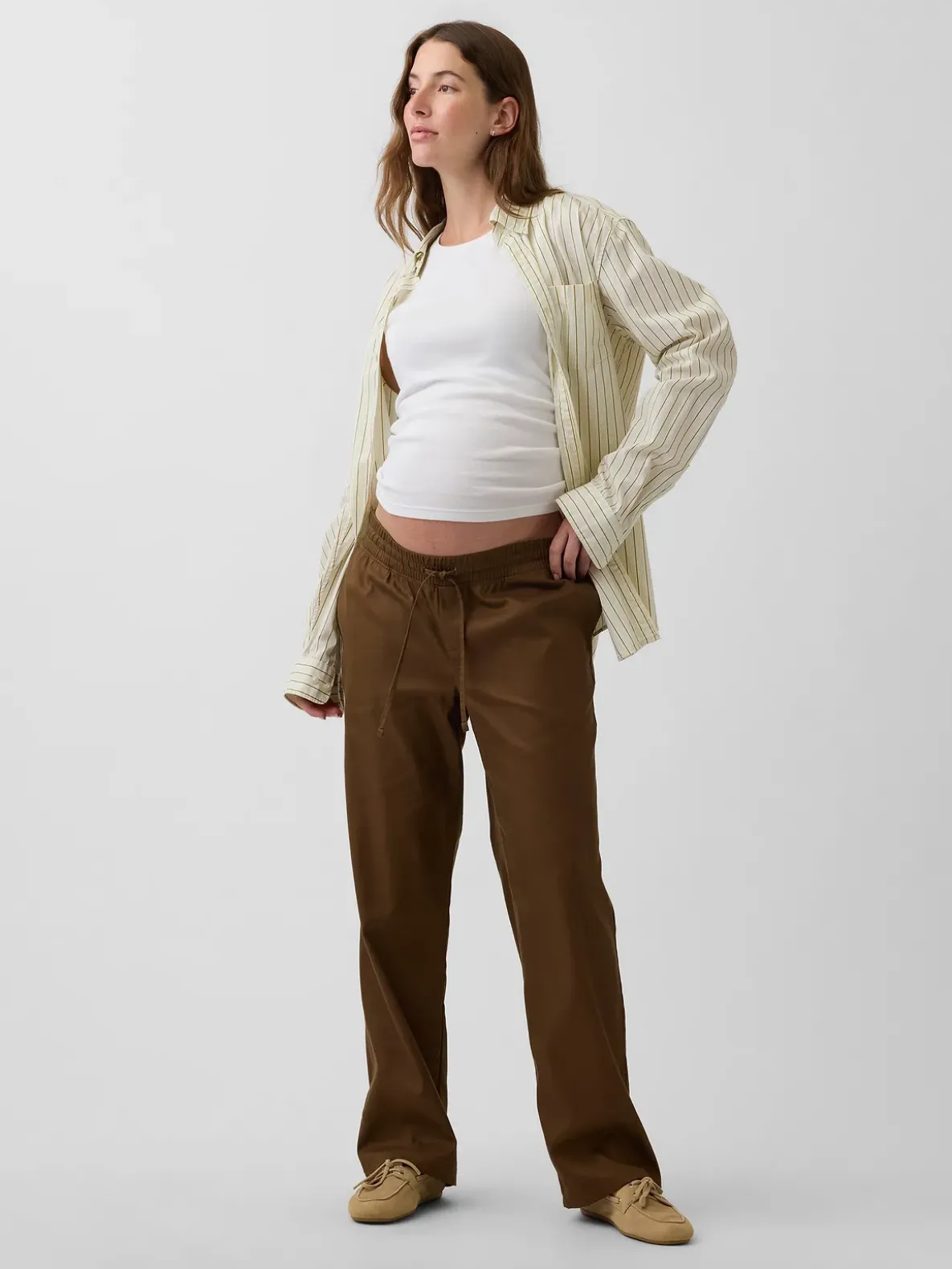 Maternity Under Belly Twill Pants