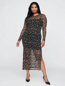 Mesh Midi Dress