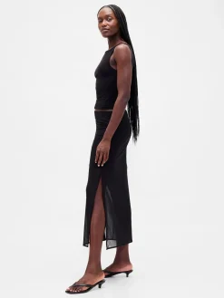 Mesh Midi Skirt