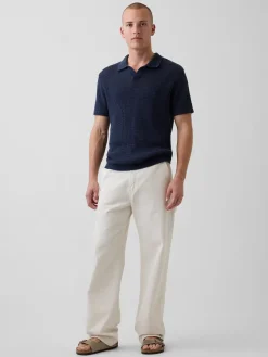 Mesh Polo Sweater