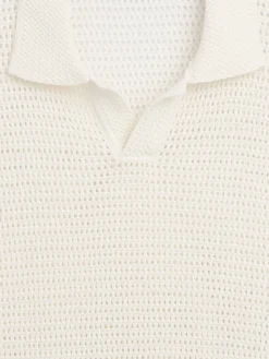 Mesh Polo Sweater