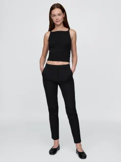 Mid Rise BiStretch Slim Ankle Pants