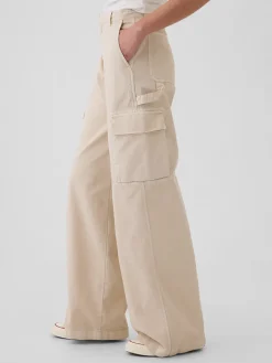 Mid Rise Cargo Baggy Khakis