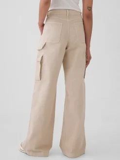 Mid Rise Cargo Baggy Khakis