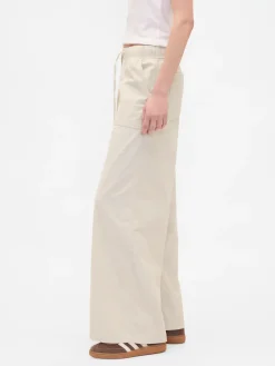 Mid Rise Corduroy Baggy Pants