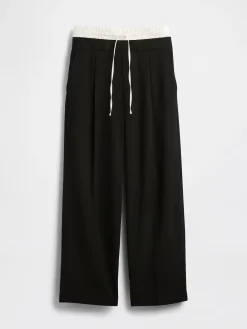 Mid Rise Double-Waist Pants