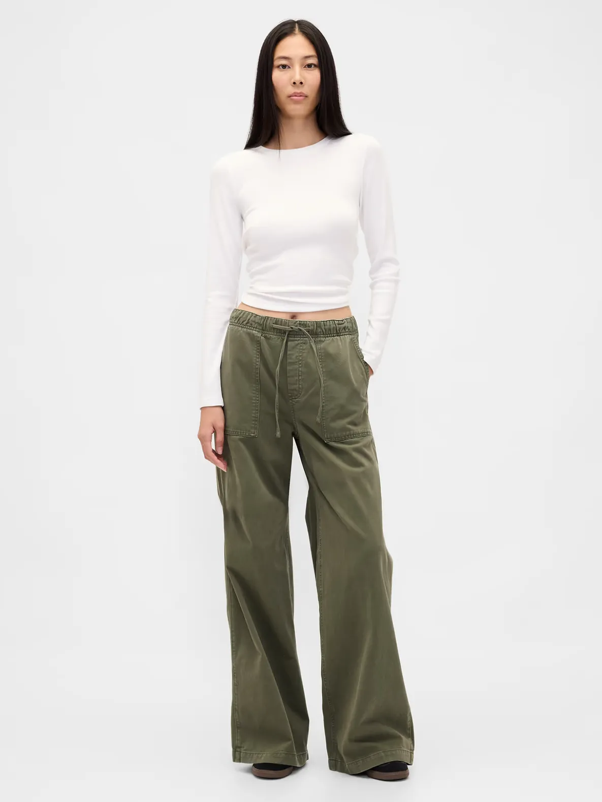 Mid Rise Easy Baggy Pants