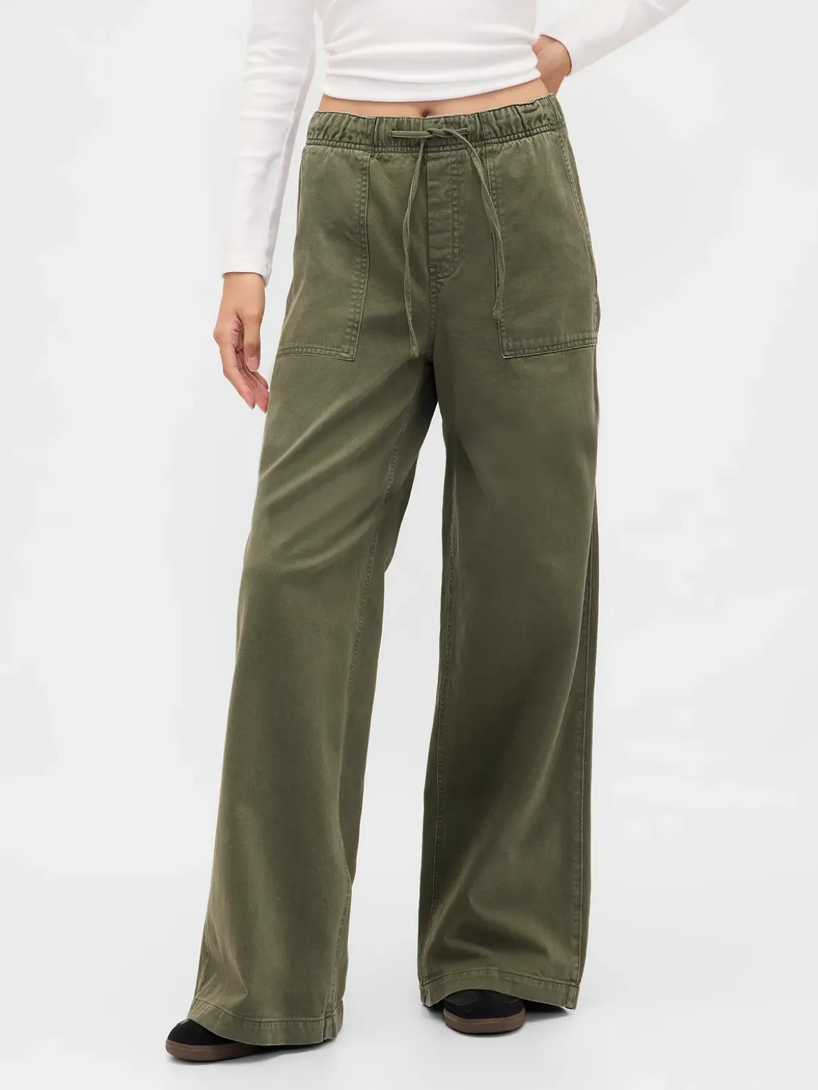 Mid Rise Easy Baggy Pants