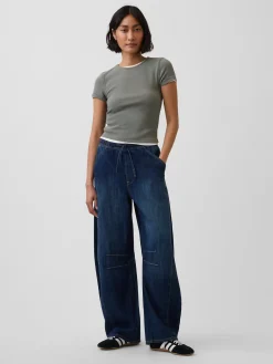 Mid Rise Easy Horseshoe Jeans