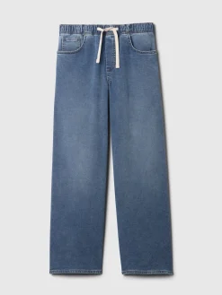 Mid Rise Knit Easy Baggy Jeans