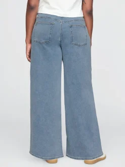 Mid Rise Knit Easy Baggy Jeans