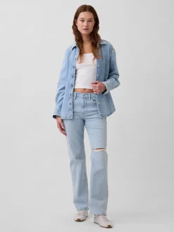 Mid Rise Relaxed Straight Jeans