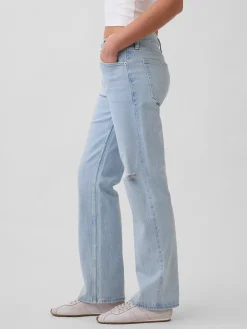 Mid Rise Relaxed Straight Jeans