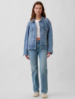 Mid Rise Relaxed Straight Jeans