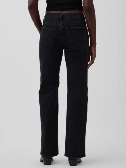 Mid Rise Relaxed Straight Jeans