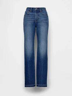 Mid Rise Relaxed Straight Jeans