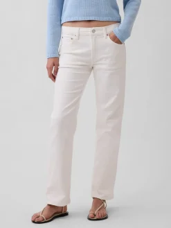 Mid Rise Relaxed Straight Jeans