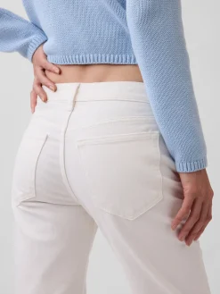Mid Rise Relaxed Straight Jeans