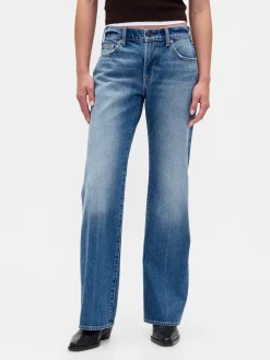 Mid Rise Rigid Relaxed Flare Jeans