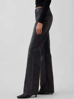 Mid Rise Rigid Relaxed Flare Jeans