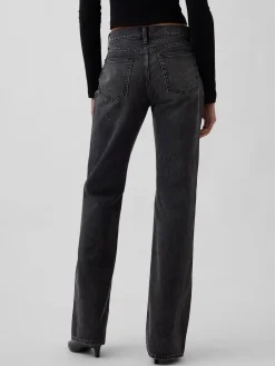Mid Rise Rigid Relaxed Flare Jeans