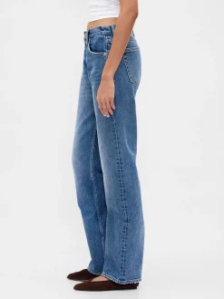 Mid Rise Rigid Relaxed Straight Jeans