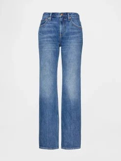 Mid Rise Rigid Relaxed Straight Jeans