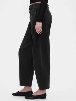 Mid Rise Twill Barrel Pants