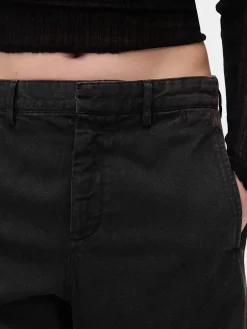 Mid Rise Twill Barrel Pants