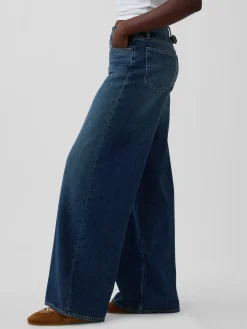 Mid Rise UltraSoft Buckle Baggy Jeans