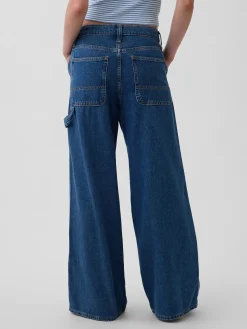 Mid Rise UltraSoft Denim Baggy Trousers