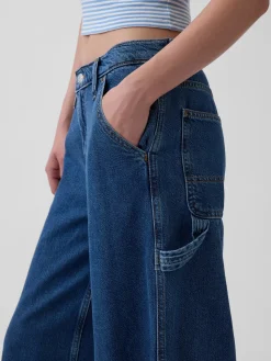 Mid Rise UltraSoft Denim Baggy Trousers