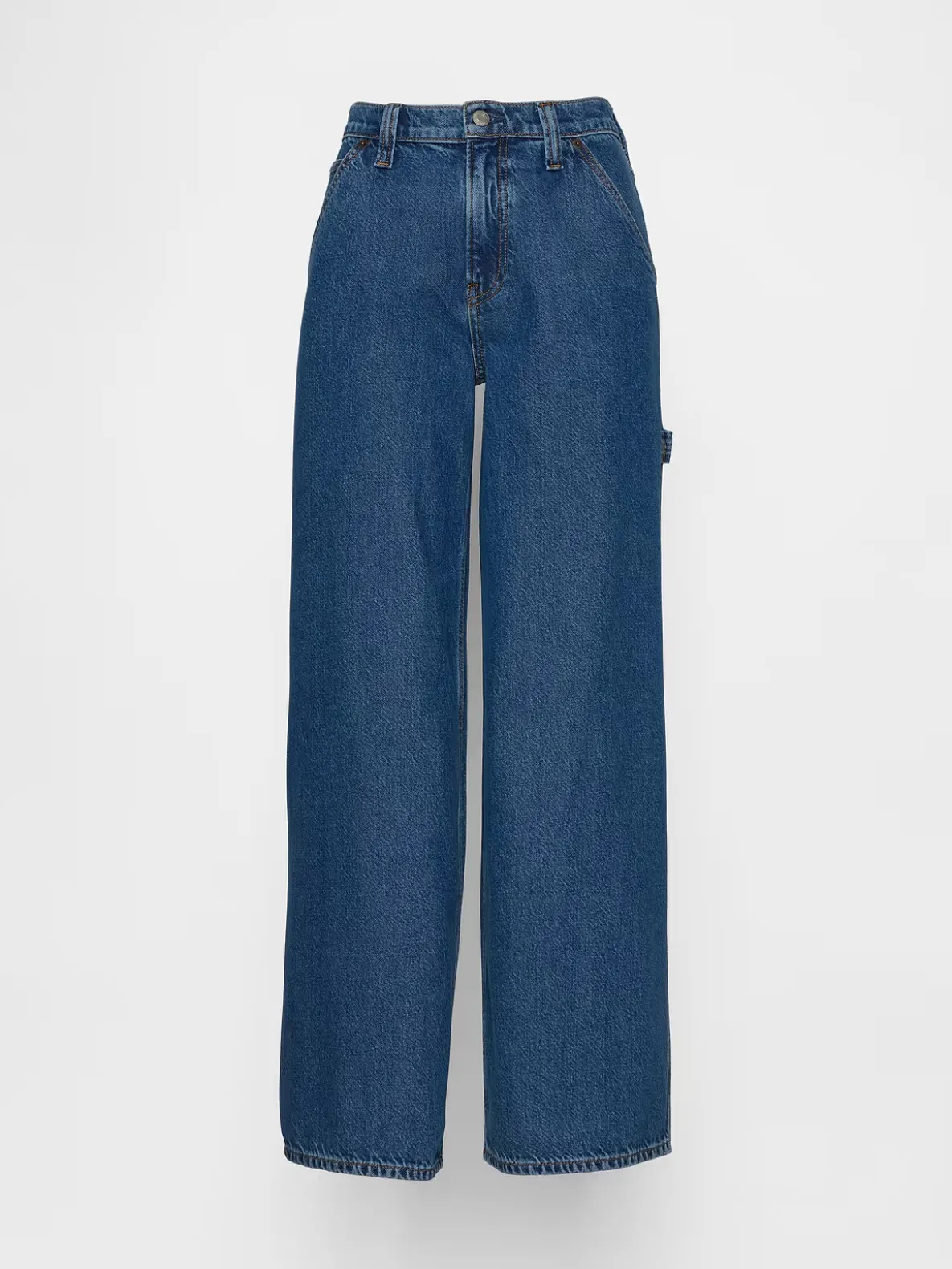 Mid Rise UltraSoft Denim Baggy Trousers