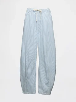 Mid Rise UltraSoft Denim Stripe Easy Horseshoe Jeans