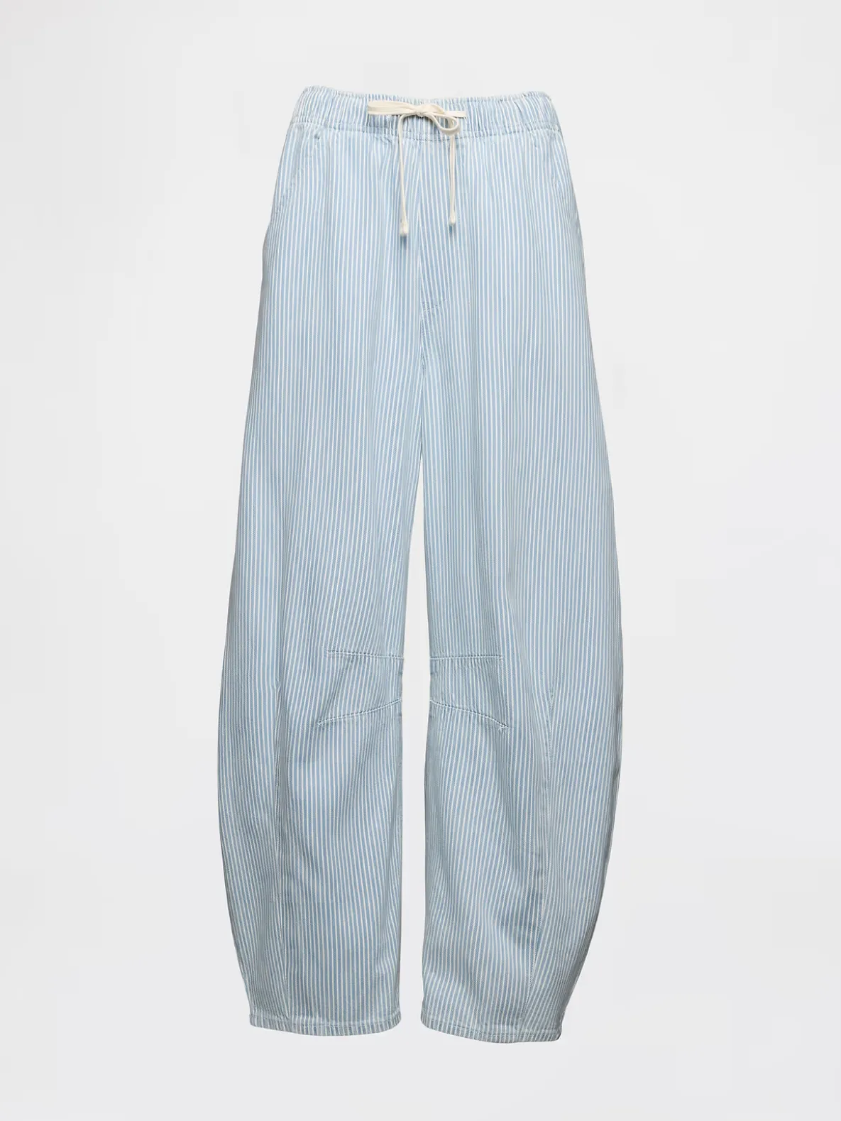 Mid Rise UltraSoft Denim Stripe Easy Horseshoe Jeans