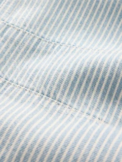 Mid Rise UltraSoft Denim Stripe Easy Horseshoe Jeans