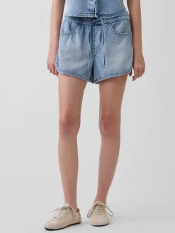 Mid Rise UltraSoft Denim Easy Dolphin Shorts
