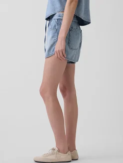 Mid Rise UltraSoft Denim Easy Dolphin Shorts