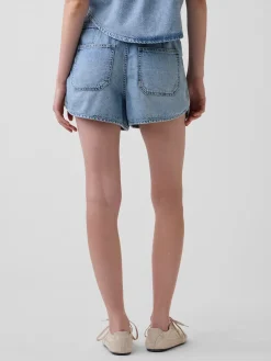Mid Rise UltraSoft Denim Easy Dolphin Shorts